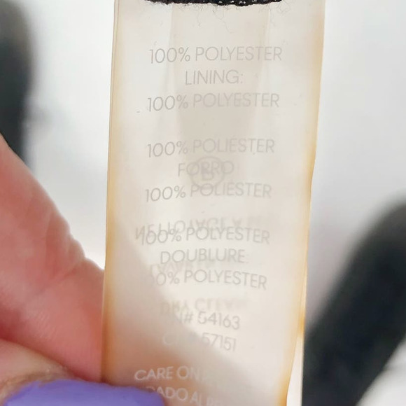 KARL LAGERFELD Women's Burnout Logo Print Dress 6 Black V-Neck Tie Waist NWT - Picture 13 of 14